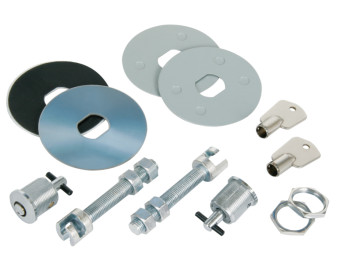 Haubenhalter Set, abschließbar Haubenhalter Set, abschließbar