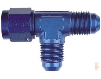 T-Stück 2 x JIC-Außengewinde, 1 x JIC-Innengewinde, drehbar